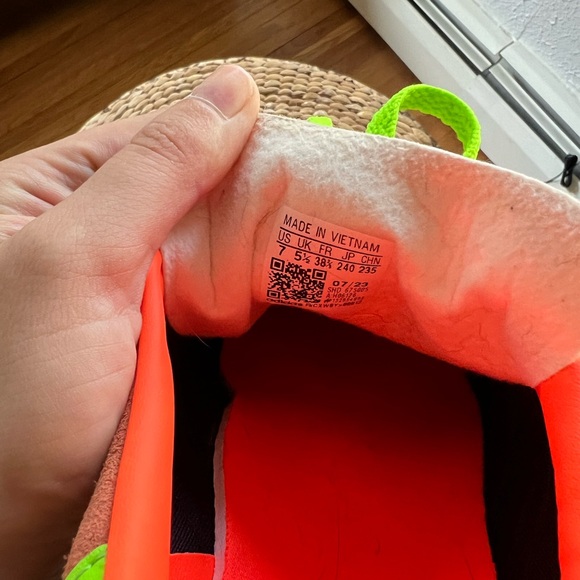 Adidas Gazelle Bold - Orange/Green Size 7 Womens - Picture 5 of 5